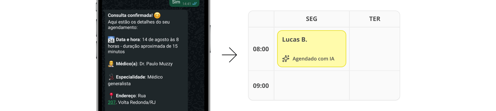 Agendamento realizado